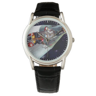 Ein zweiköpfiges Gemini-Raumschiff im Flug entführ Armbanduhr