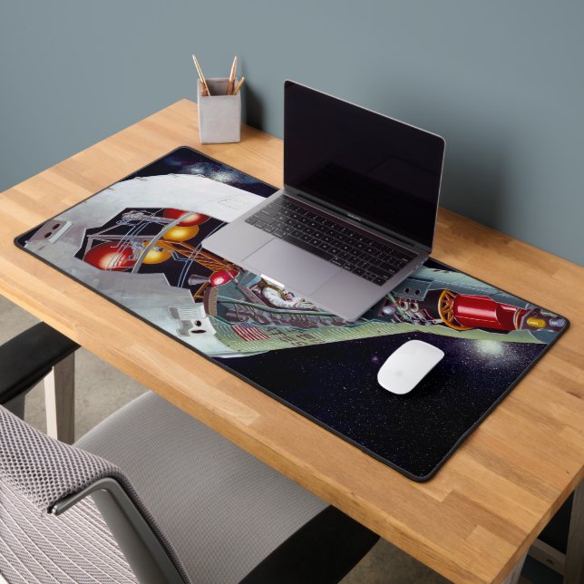 Ein zweiköpfiges Gemini-Raumschiff im Flug entführ Schreibtischunterlage (Büro 2)