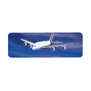 Ein zweistöckiges kommerzielles Flugzeug