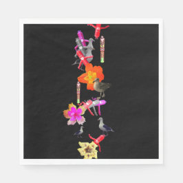 Ein Zwischenstopp auf dem Paradies-Papierteller Serviette