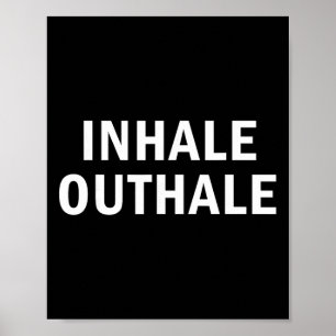 Einatmen Ausatmen Lustiger Atemmeditationswitz Poster