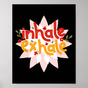 Einatmen Ausatmen Meditation Energie Mandala Art Y Poster
