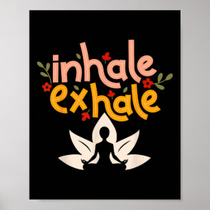 Einatmen Ausatmen Meditation Energie Mandala Art Y Poster