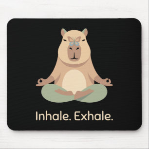 Einatmen Ausatmen Yoga Capyra Zen Tierentspannung  Mousepad