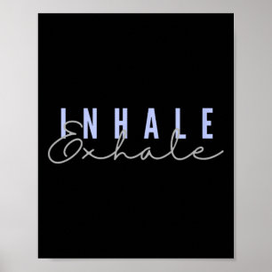 Einatmen Ausatmen Zen Yoga Achtsame Meditation Ent Poster