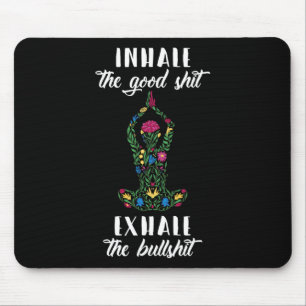 Einatmen Gut Ausatmen Stier Yoga Sprüche Meditatio Mousepad