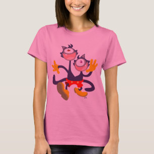 Einäugige Katzen im Tandemgang Frauen T-Shirt