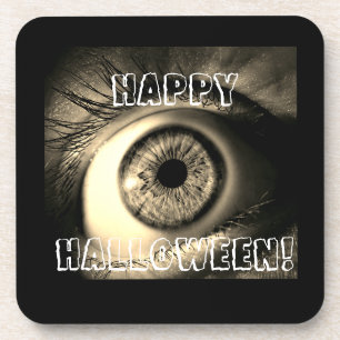 Einäugiger Halloween-Hartplastikuntersetzer Getränkeuntersetzer