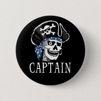 Einäugiger Piraten-Kapitän Button