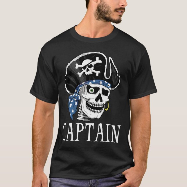 Einäugiger Piraten-Kapitän T-Shirt (Vorderseite)