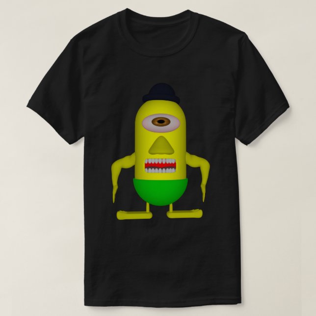Einäugiges Miniman-T-Shirt T-Shirt (Design vorne)