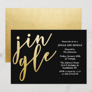 EINBELIEBIGE FARBE - Jingle and Mingle Feiertags-E Einladung
