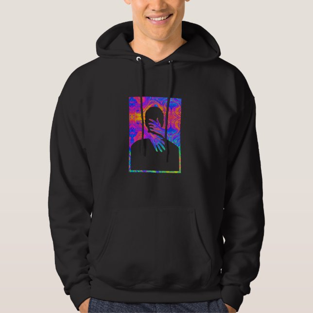 Einbinden eines Gemäldes eines farbigen Fluid Man  Hoodie (Vorderseite)