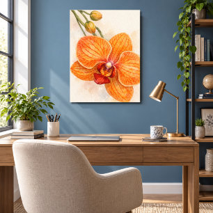 Einblütige Moth-Orchidee Botanisch Poster