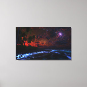 Einbruch der Nacht eingewickelte Leinwand