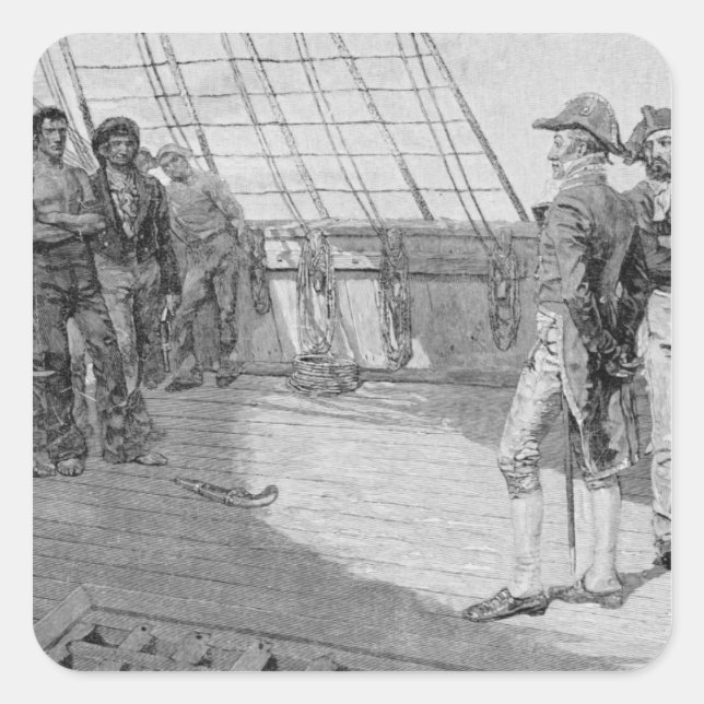 Eindämmung amerikanischer Seeleute Quadratischer Aufkleber (Vorderseite)