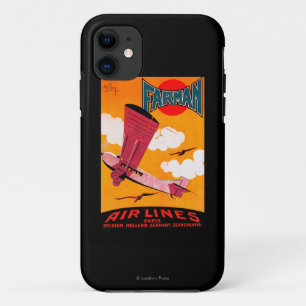 Eindecker-Plakat der Farman Case-Mate iPhone Hülle