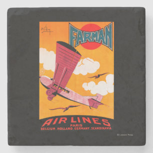 Eindecker-Plakat der Farman Steinuntersetzer
