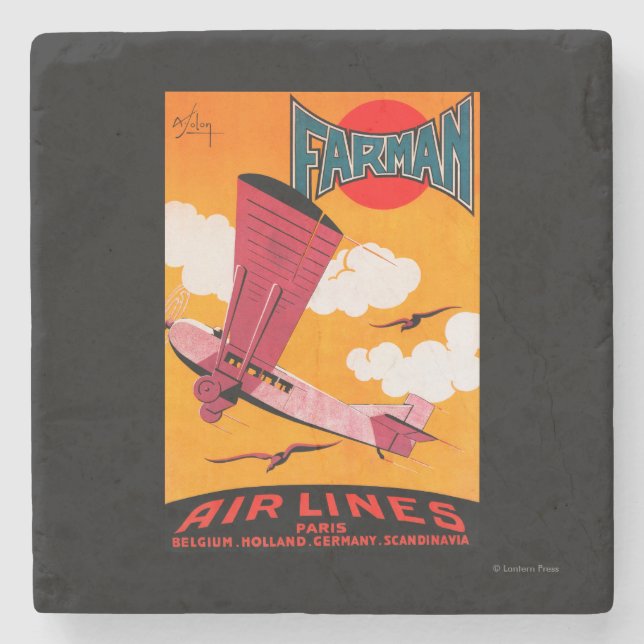 Eindecker-Plakat der Farman Steinuntersetzer (Vorderseite)