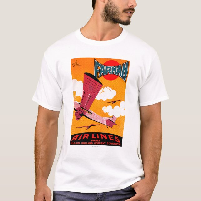 Eindecker-Plakat der Farman T-Shirt (Vorderseite)