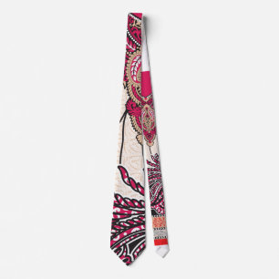 Eindesign-Schlips Lebendige Paisley-Muster-Optik Krawatte