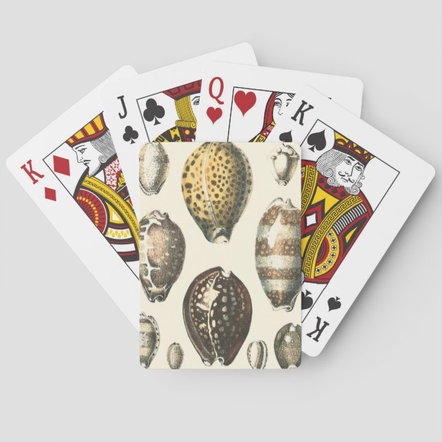 Eindeutig geformte Muscheln Spielkarten (Rückseite)