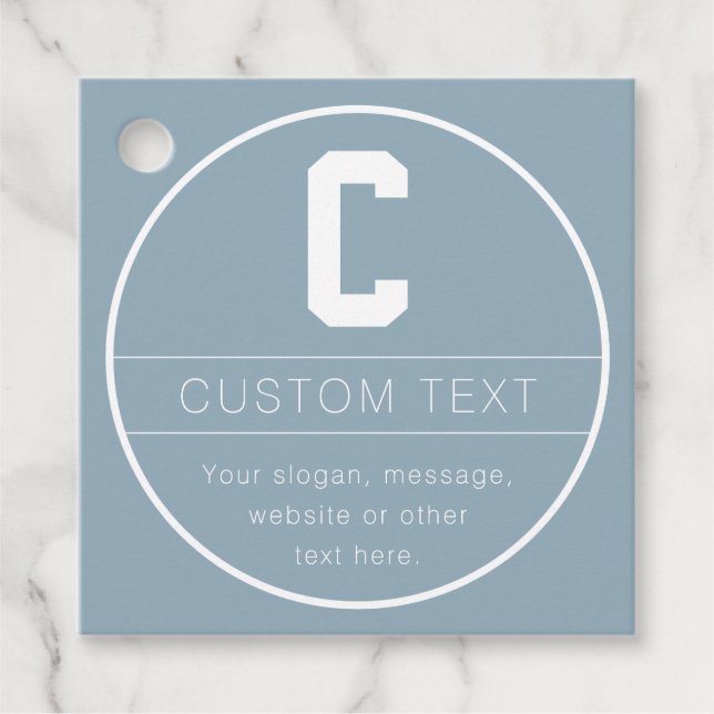 Eindeutige Bezeichnung und Monogramm-Vorlage | Dus Geschenkanhänger (Vorderseite)