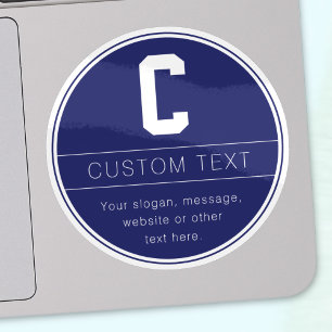 Eindeutige Bezeichnung und Monogramm-Vorlage   Mar Aufkleber