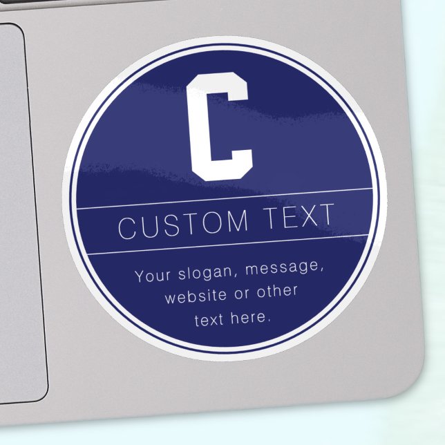 Eindeutige Bezeichnung und Monogramm-Vorlage | Mar Aufkleber (Von Creator hochgeladen)