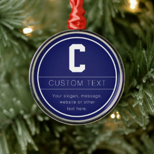 Eindeutige Bezeichnung und Monogramm-Vorlage Mar Ornament Aus Metall