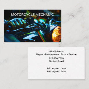 Eindeutige Visitenkarten für Motorradmechaniker Visitenkarte