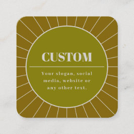 Eindeutige Vorlage für das Editierbare Retro-Desig Quadratische Visitenkarte