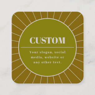 Eindeutige Vorlage für das Editierbare Retro-Desig Quadratische Visitenkarte
