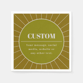 Eindeutige Vorlage für das Editierbare Retro-Desig Serviette