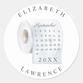 Eindeutiger Austausch des Kalenders für die Papier Runder Aufkleber