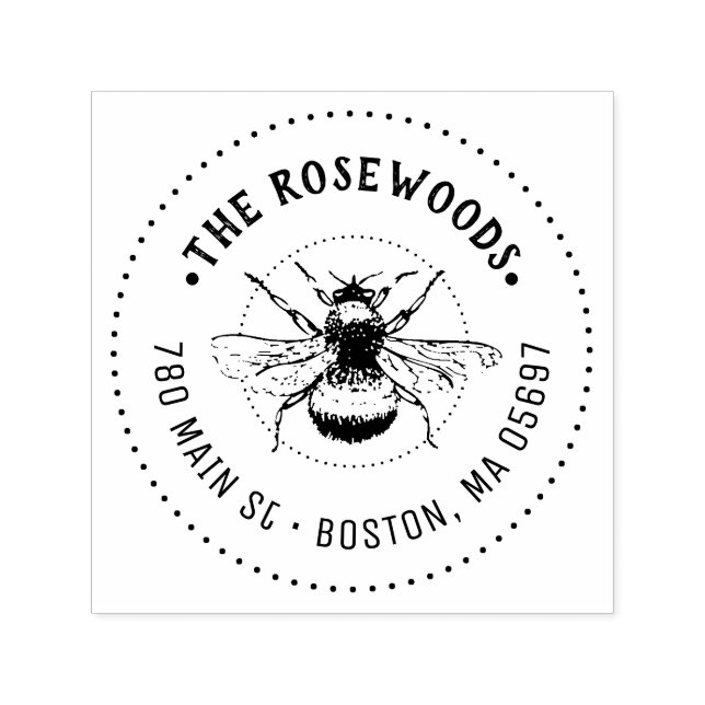 Eindeutiger Familienname und eindeutige Anschrift Permastempel (Design)