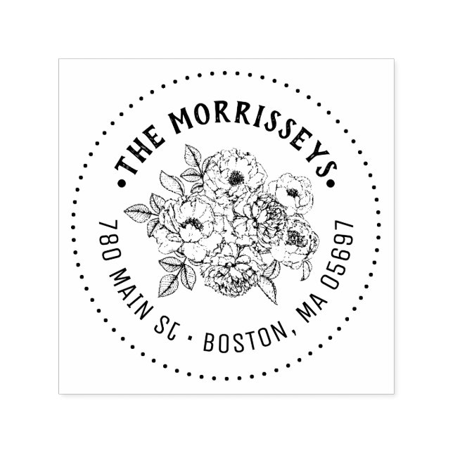 Eindeutiger Familienname und eindeutige Anschrift Permastempel (Design)