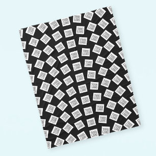 Eindeutiges Logo oder Bildmuster Schwarz (bearbe Fleecedecke