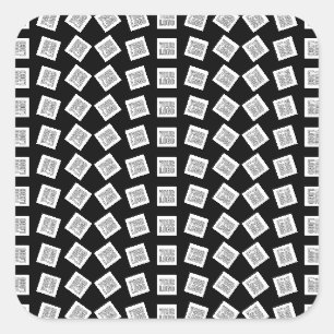 Eindeutiges Logo oder Bildmuster   Schwarz (bearbe Quadratischer Aufkleber
