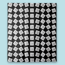 Eindeutiges Logo oder Bildmuster | Schwarz (bearbe Wandteppich