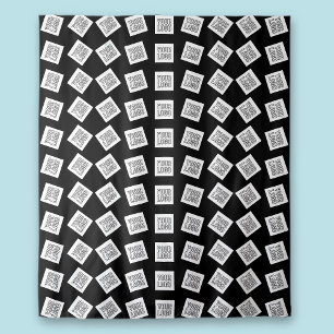 Eindeutiges Logo oder Bildmuster Schwarz (bearbe Wandteppich