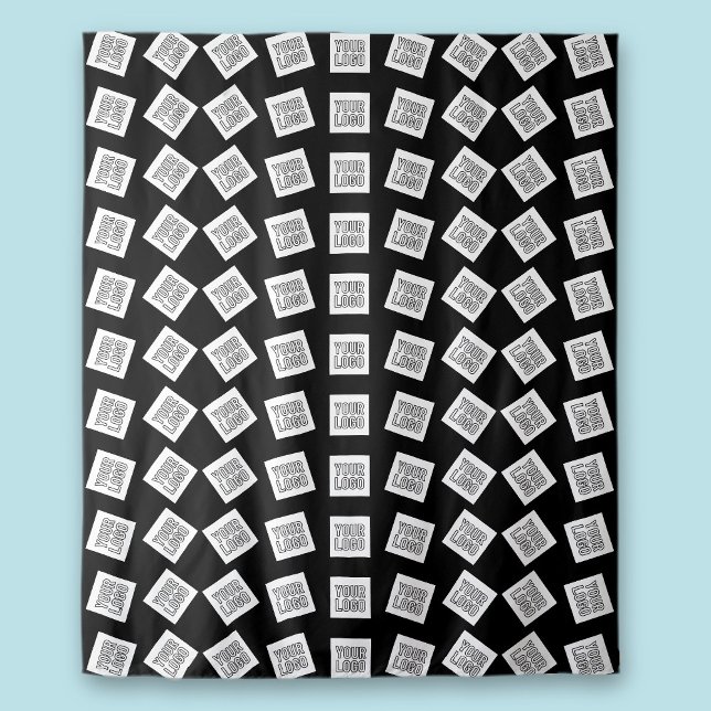 Eindeutiges Logo oder Bildmuster | Schwarz (bearbe Wandteppich (Von Creator hochgeladen)