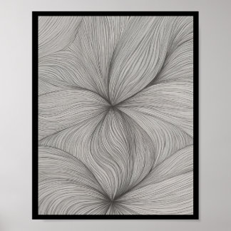 Eindeutiges Muster mit Zeilen Poster