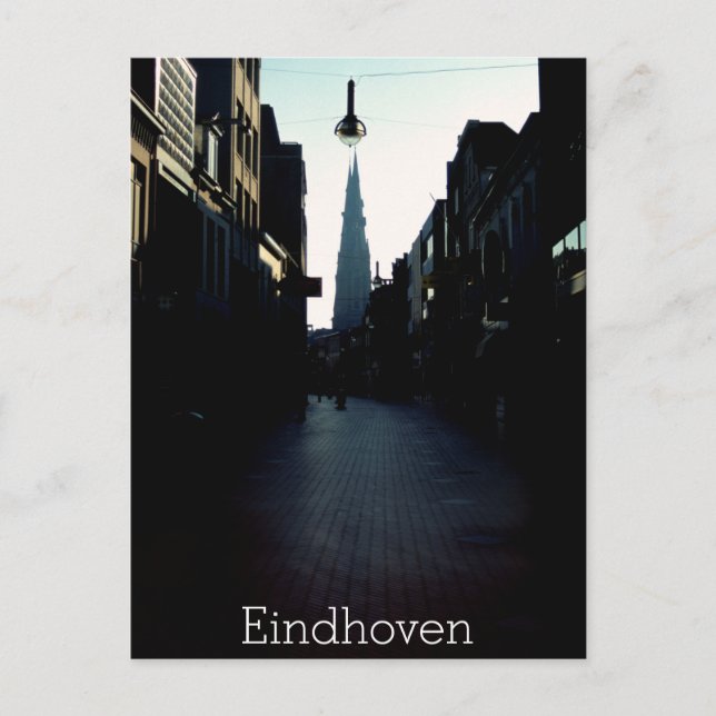 Eindhoven street & Catharinakerk, Niederlande Postkarte (Vorderseite)