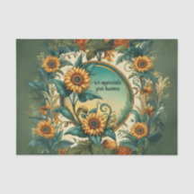 Eindividuelle Sonnenblumen-Geschenkpapier