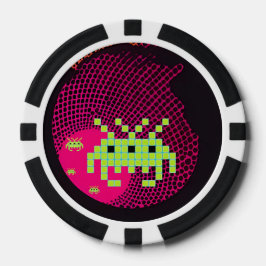 Eindringende Weltraumkönige Pokerchips