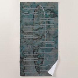 Eindruck des Surfbrettes Strandtuch