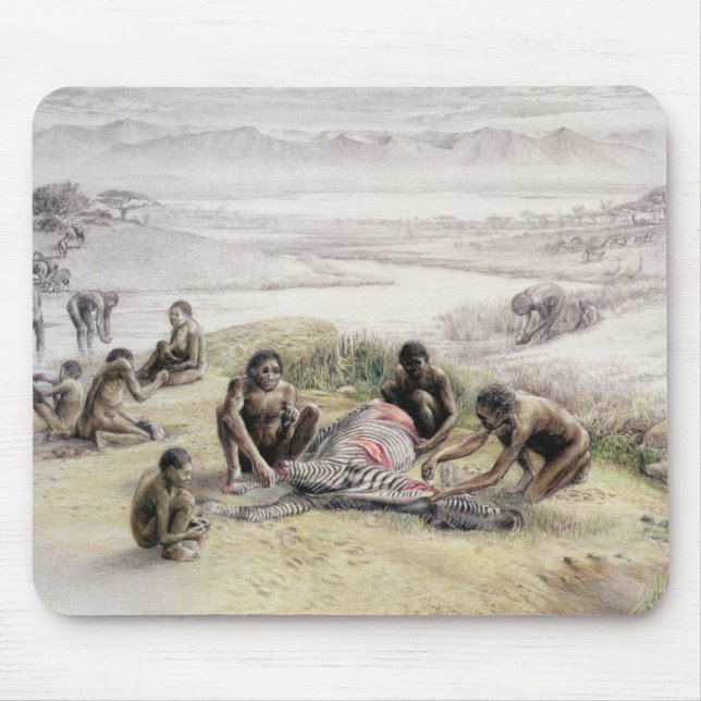 Eindruck eines Lagers besetzt durch Homo habilis Mousepad (Vorne)