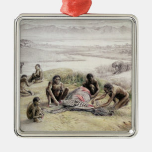 Eindruck eines Lagers besetzt durch Homo habilis Ornament Aus Metall