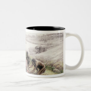 Eindruck eines Lagers besetzt durch Homo habilis Zweifarbige Tasse